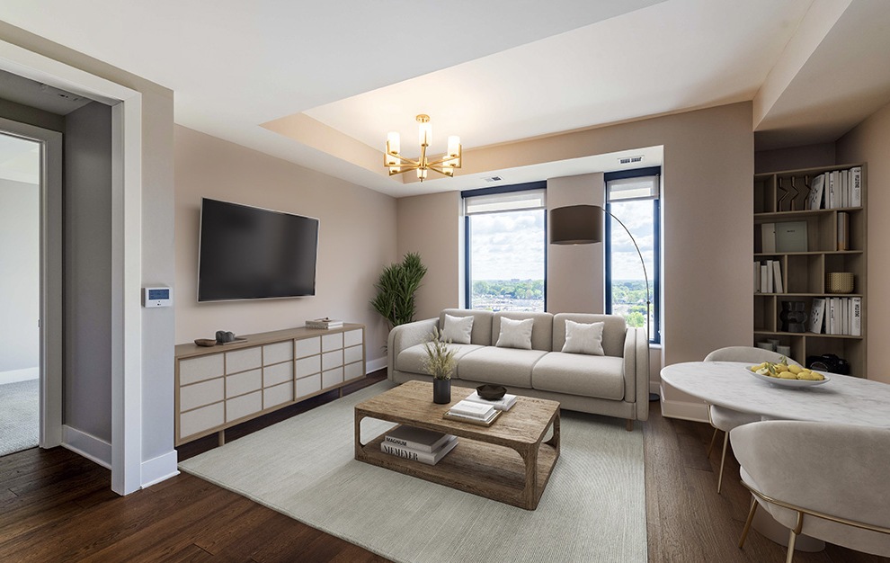 B4 - 1 bedroom floorplan layout with 1 bathroom and 749 square feet (Interior)