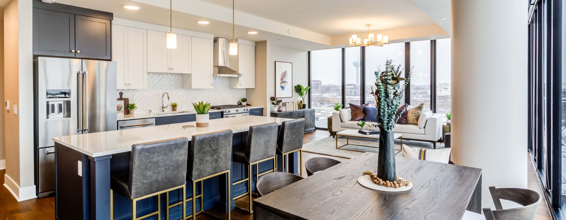 Luxury finishes with island kitchens and dining areas in select homes